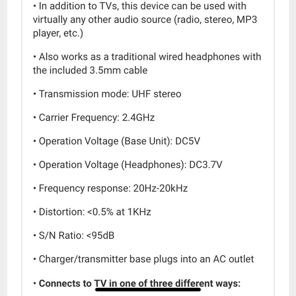 SHARPER IMAGE WIRELESS HEADPHONES - Picture 5 of 6